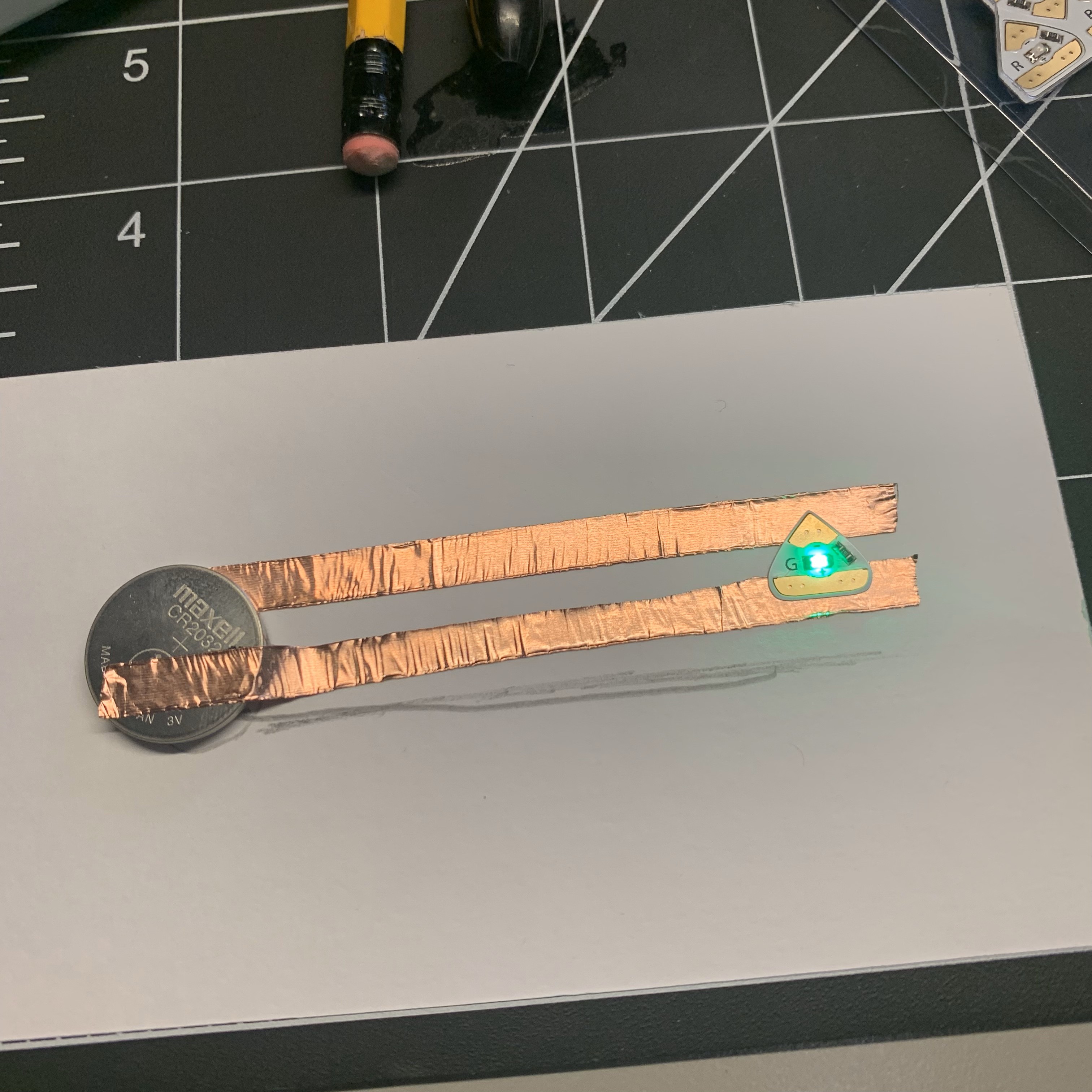 Began testing the circuit connection via LED Light application.