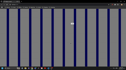 Columns take a static position yet still play music in the background.
