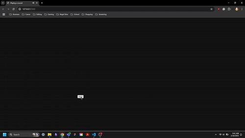 Dark purple lines shoot up according to the audio playing.