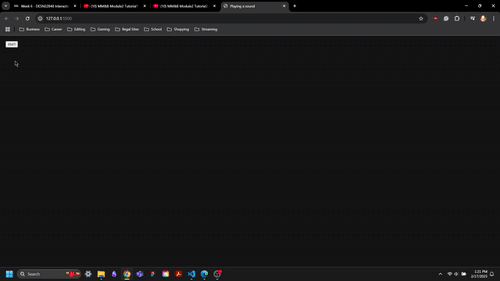 Audio lines apear as a medium width with a long duration.