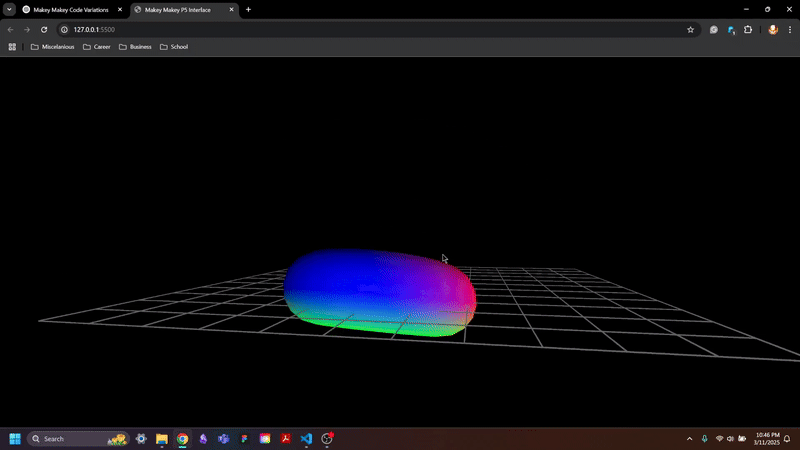 Pressing Space Bar it allows you to move the camera inward or out to view the plain and full scale of the donut.