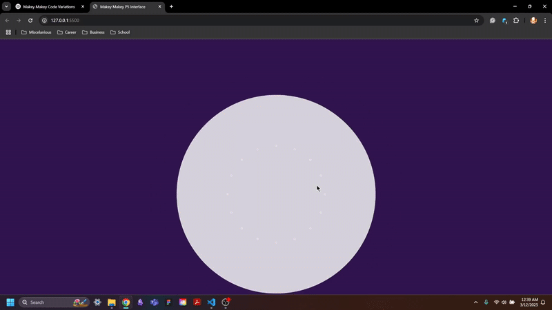 Clicking the circle will increase the size of the circle then go back to its original state slowly. 