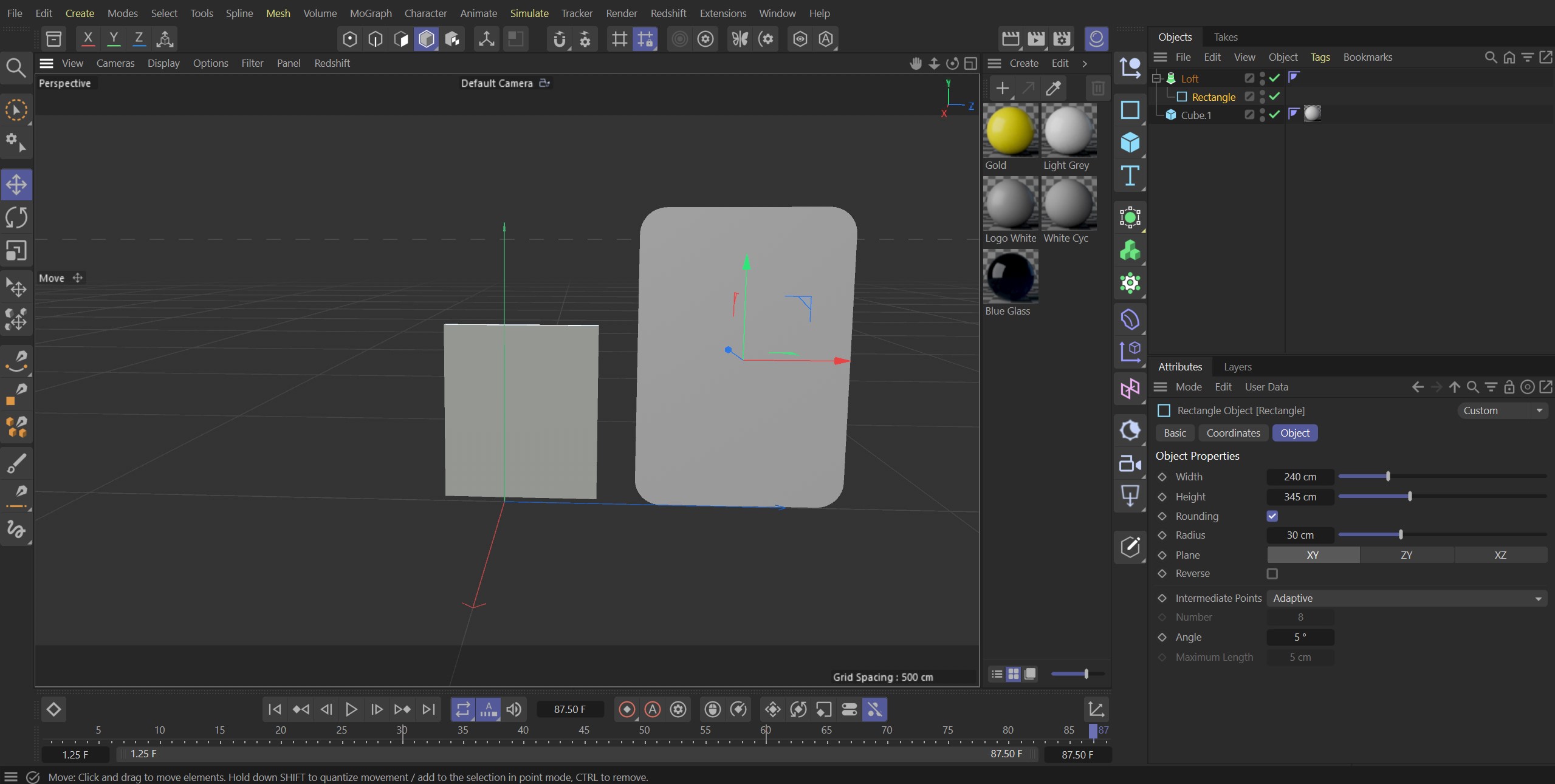 Exploring the Loft with the Plane object.