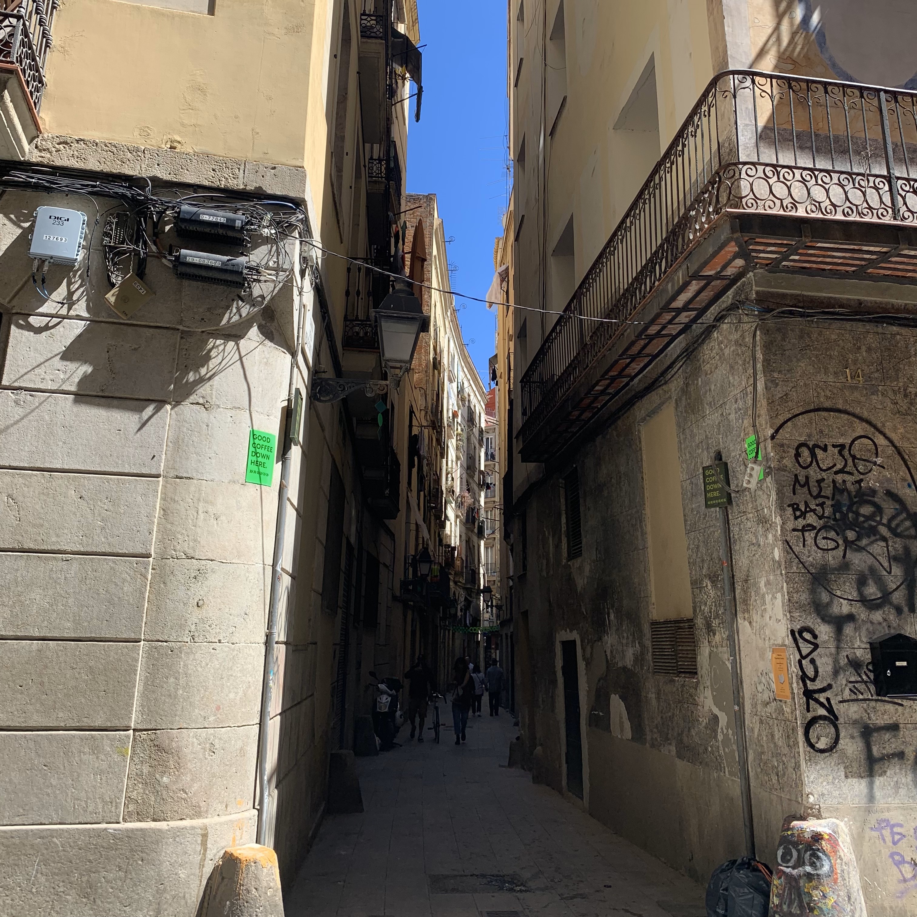 Another alley way path that displays small shops in each side for people to buy souvenirs, etc.